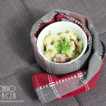 Makaron gnocchi z kiełbasą w kremowym sosie