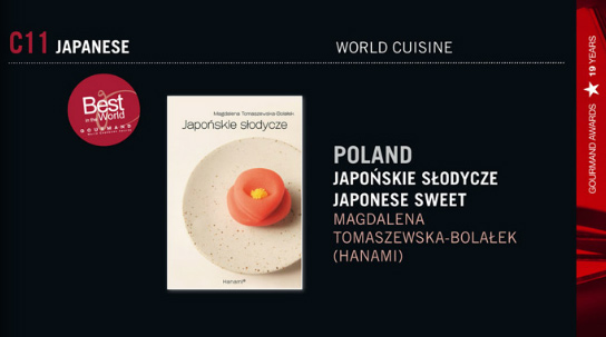 "Japońskie słodycze" Gourmand World Cookbook Awards