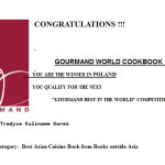 „Tradycje kulinarne Korei” nominowane do Gourmand World Cookbook Awards